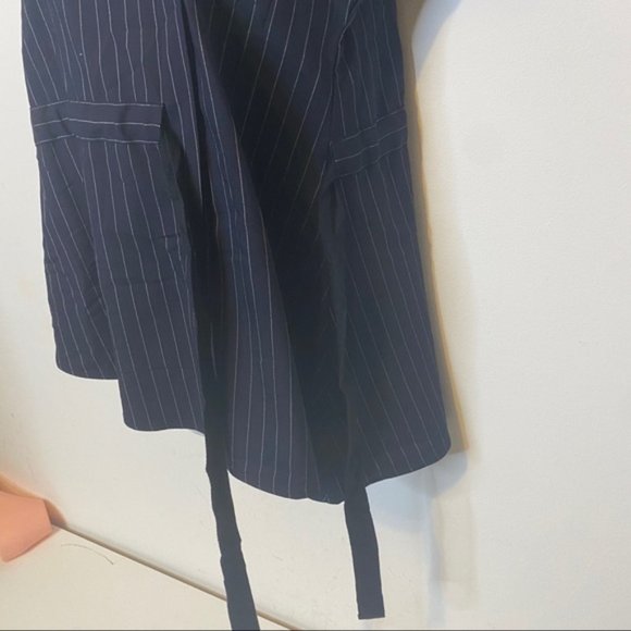 Marissa Webb Lorie Pinstripe Wool Wrap Blouse Size XS - Picture 14 of 16